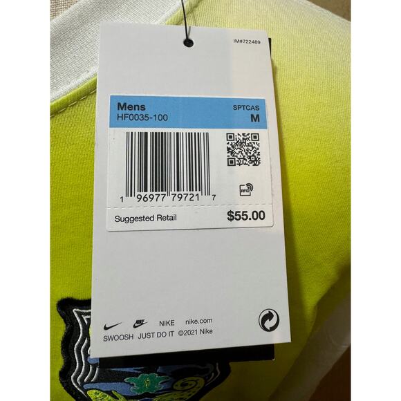 Nike SB YA Long Sleeve Lizard Graphic Shirt White Loose Fit Size Medium Skate - Picture 4 of 5